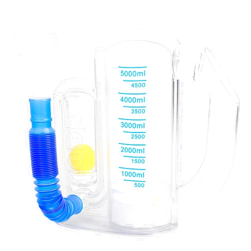 KSWEGKC Incentive Spirometer,Breathing Exercise Device for Lungs,Deep Breathing Trainer for Children and Adults,5000ml Capacity Measurement with Flow Indicator