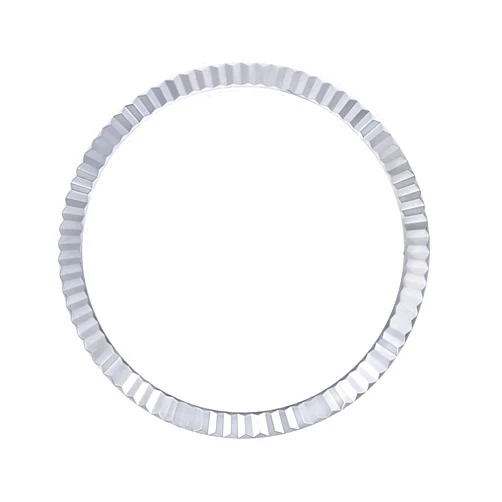 Ewatchparts Fluted Bezel Compatible With 34mm Tudor Prince Oyster Date 74000 74000N Automatic Watch Stainless Steel