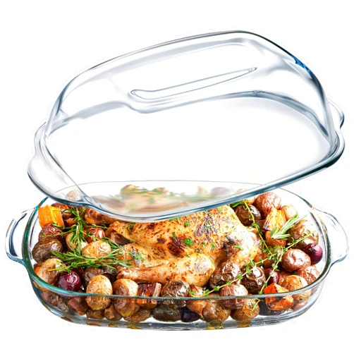 Simax Casserole Dish For Oven, 8 Quart Glass Baking Dish With High Lid Set, Microwave, Oven, and Dishwasher Safe Cookware, Borosilicate Glassware, Large Baking Dish