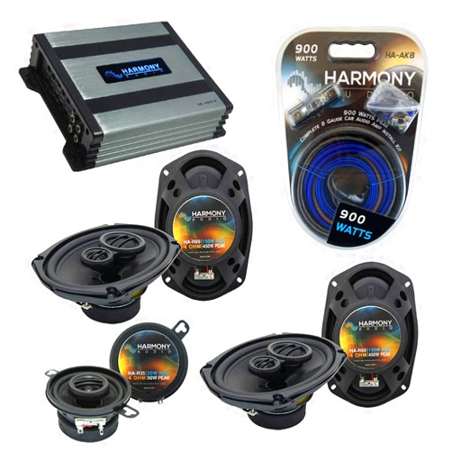 Harmony Audio Compatible with Toyota Camry 2007-2011 OEM Speaker Replacement Harmony Bundle (2) R69 R35 & HA-A400.4 Amp