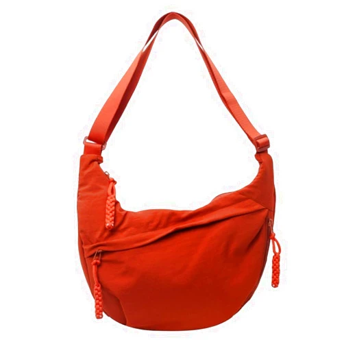 MadGrandeur Nylon Crossbody Bags for Women, Trendy Medium Crescent Bag, Lightweight Woman Over Shoulder Purse with Zipper