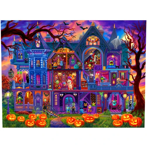 Ravensburger Monster House Party 100 Piece XXL Jigsaw Puzzle for Kids - Every Piece is Unique, Pieces Fit Together Perfectly