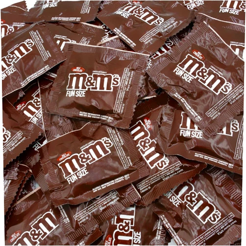 Donty-Tonty M&M'S Milk Chocolate Bundle 1 lb – Candy Bulk, Fun Size, Resealable Bag, Individually Wrapped Pack