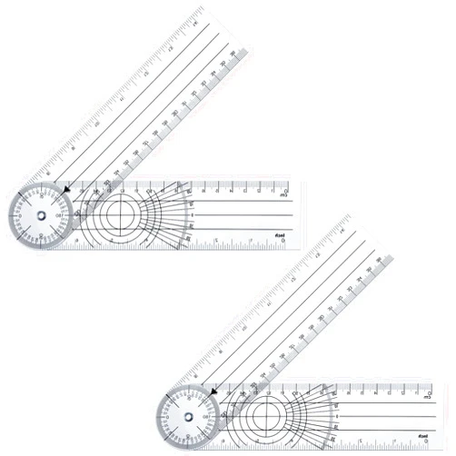 Weewooday 2 Pcs Plastic Goniometer Quick Protractor Clear Angle Finder Ruler with 7 Inch Arm Angle Measurement Tool for School Office Measuring Drawing Woodworking Designers Architects Students Work