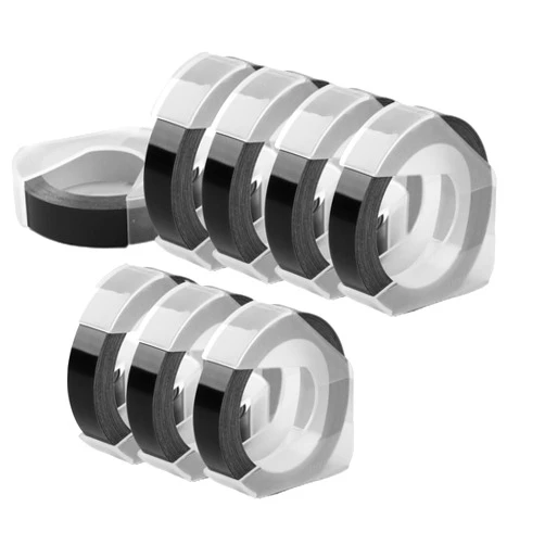 Suminey 3D Express Labels Tape Replacement for DYMO Embossing Label Maker Organizer Xpress Pro 12965,3D Plastic Embossing Refills, Self-Adhesive Embossed Label Tapes 3/8 inch x 9.8, 8 Rolls Pack