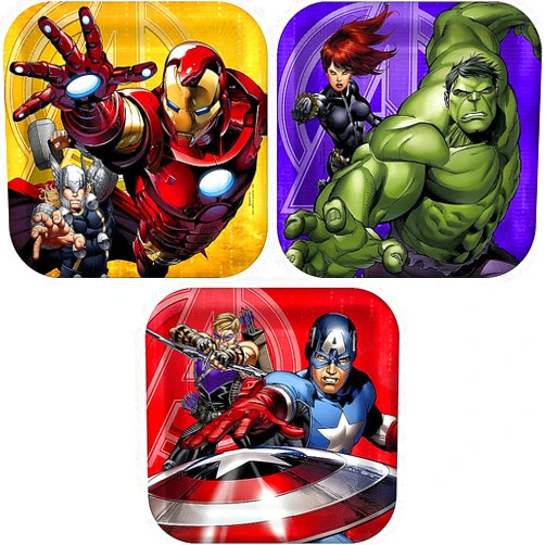 Hallmark Avengers Assemble New Birthday Party Dessert Cake Plates (8 per pkg)
