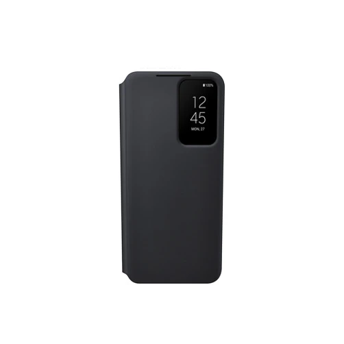 SAMSUNG Galaxy S22 S-View Flip Cover, Protective Phone Case, Tap Control, Cutting Edge Design, US Version, Black, (EF-ZS901CBEGUS)