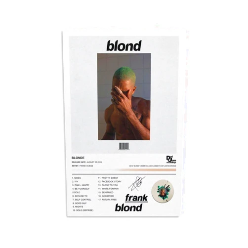 BATWHO Frank Ocean Poster BLONDE Album Canvas Poster Unframe：12x18inch(30x45cm)