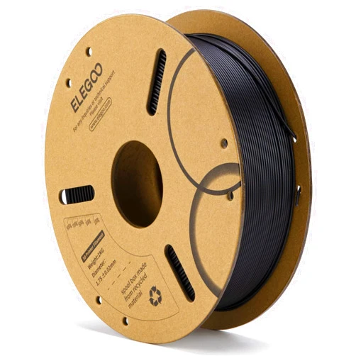 ELEGOO PLA Filament 1.75mm Black 1KG, 3D Printer Filament Dimensional Accuracy +/- 0.02mm, 1kg Cardboard Spool(2.2lbs) 3D Printing Filament Fits for Most FDM 3D Printers