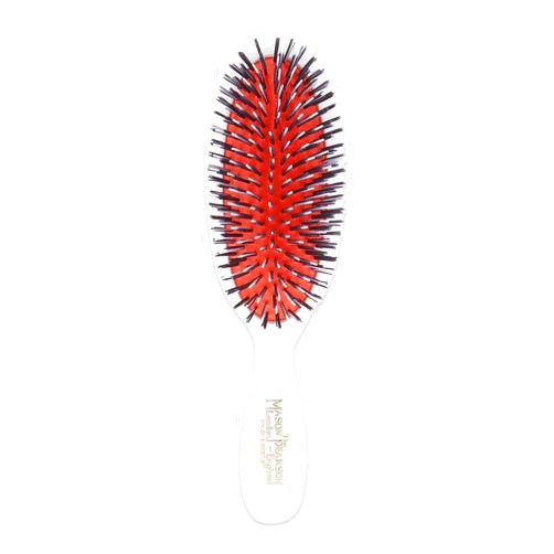 Mason Pearson Pocket Boar Bristle & Nylon Hair Brush (BN4) - Ivory - Versatile Hair Brush - Made by Hand, Durable,, Size: 9 inches long (head length is 4 3/4 inches) and 2 3/4 inches wide
