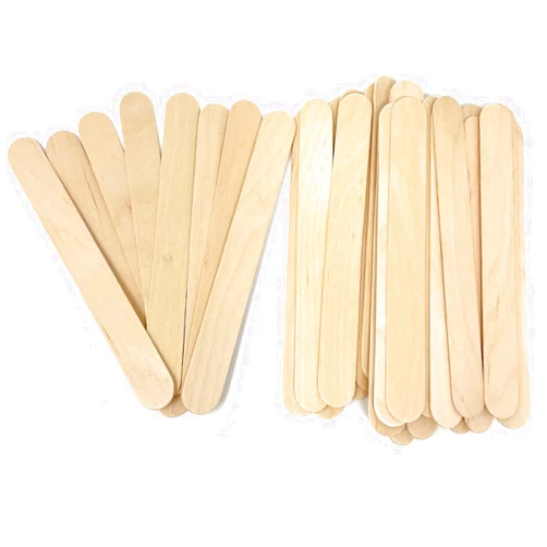SUPPLIKA 200 Pack Jumbo Wooden Craft Sticks — 6” Natural Popsicle Sticks for Icecream Sticks, Cakesicle, Treat Sticks, Wax Sticks, Waxing, Tongue Depressors, DIY Crafts, Art Projects, Classroom Supply
