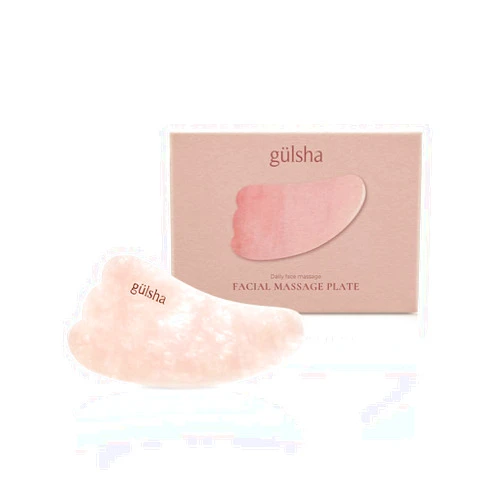 Gülsha Gulsha Facial Massage Plate - Rose Quartz Facial Massage Stone - Skin’s Elasticity, Circulation, Relaxing Facial Tension and Fatigue