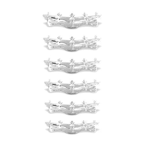 SoapStandle Curved Bar Soap Gripper, No Goo or Mess Soap Holder for Bath and Showers, 6 Pack, Clear