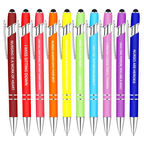 Eersida Funny Nurse Pens Ballpoint Pen for Nurses Gifts for Nurse Black Ink Women Men Medical Assistants Nursing Students Workers School Office (10 Pieces)