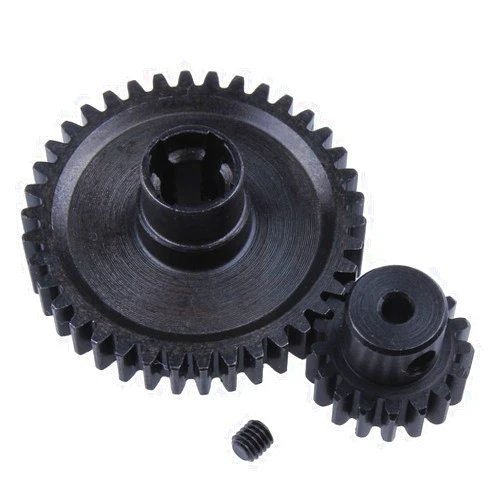 Hobbypark 1 Set Metal Diff Main Gear 38T & Motor Gear 17T for RC 1/18 WLtoys A949 A959 A949 A959 A969 A979 RC Car Buggy Upgrade Parts