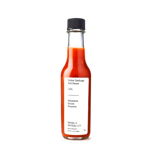 Señor Lechuga Hot Sauce – Hot Sauce Made from Carolina Reaper Peppers and Habanero Pepper – .001 Habanero, Onion, Reapers