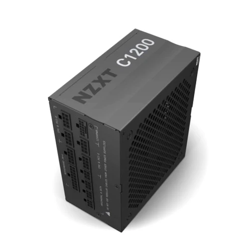 NZXT C1200 PSU - 1200 Watt Gaming PC Power Supply – ATX 3.0 – PCIe 5.0 12VHPWR Connector – 80 Plus Gold Efficiency – Fully Modular – Zero Fan Mode – Black Sleeved Cables – 10 Year Warranty – Black