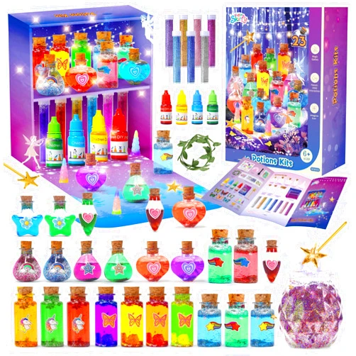 Skirfy Fairy Aqua Potion Kits for Girls with 23 Potion Bottles, Thanksgiving Magic Kit Mix Potion DIY Decorations Garden Art Craft Kits Birthday Gifts,Girl Toys for Ages 8-13