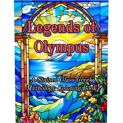 By Brainwave Publishing (Author) Legends of Olympus: A Stained Glass, Greek Mythology Coloring Book (Mythology, Mysteries & Monsters)