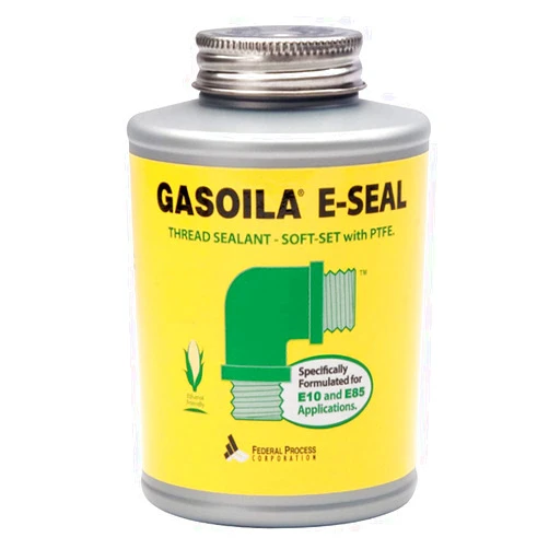 Gasoila PTFE Thread Sealant for Ethanol E10 & E85 Applications, Non-Hardening, Non-Toxic, Opaque Dark Green Paste – USA-Made, 1/4 Pint – Ideal for Pipe Threads, Motors, Fuel Lines & More, Brush in Cap
