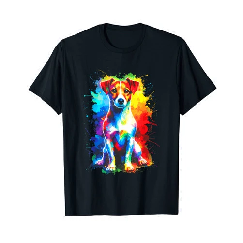 Jack Russell Terrier Gifts Dog Lover Colorful Splash Art Jack Russell Terrier Jack Russells Dog T-Shirt