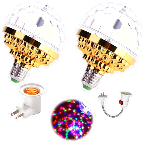 PANGYRNG Colorful Magic Rotating Ball Light, 2024 Upgrade Disco Light Bulb Disco Ball Diffuser, Premium Party Lights Disco Magic Light Bulb with Sockets /164