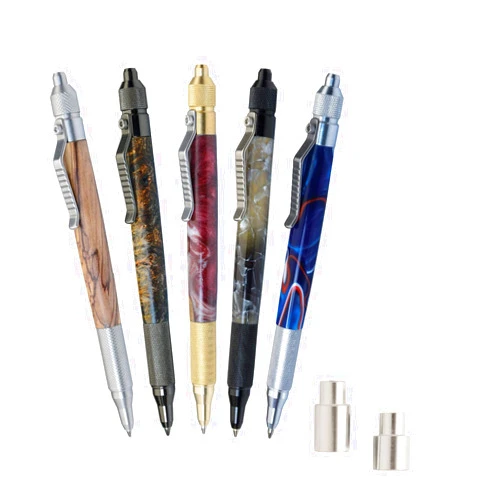 Penn State Industries PKANVSS Anvil EDC Click Ballpoint Pen Kit Starter Package Woodturning Project, Multi