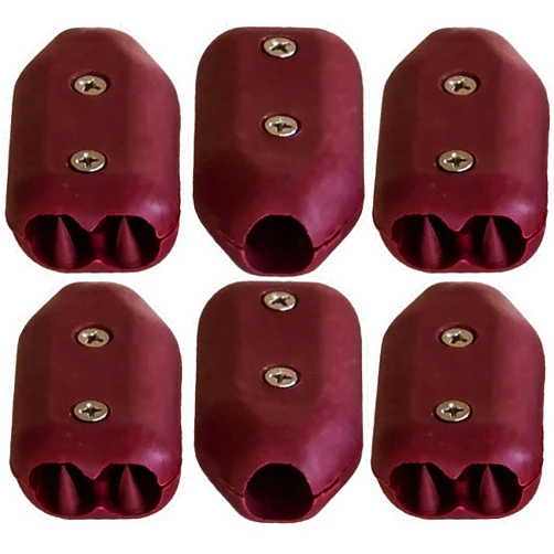 E-Z-TY 3/4 Inch E-Z-TY Reusable Rope Clamps - SIX (6) Pack Size (Red)