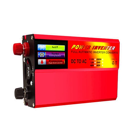 GRTBNH Solar Power Converter 500W/1000W/2000W/3000W DC 12V/24V to AC 110V/220V Modified Sine Wave Inverter with Outlets 1 USB Port and Digital Display,12v to 220v,500W