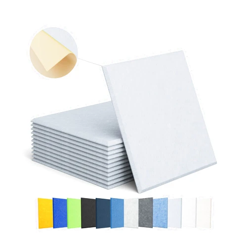 Amantech 12 Pack Acoustic Panels Self Adhesive Sound Proof Foam, High Density Sound Acoustic Panel, 12X12X0.4 Inch Square Panels in Home, Office, Reccording Room, Studio,and more(Premium Grey)