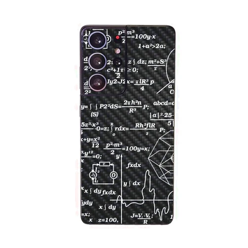 MIGHTY SKINS MightySkins Carbon Fiber Skin Compatible with Samsung Galaxy S21 Ultra - Mathematical | Protective, Durable Textured Carbon Fiber Finish | Easy to Apply, Remove, and Change Styles | Made in The USA