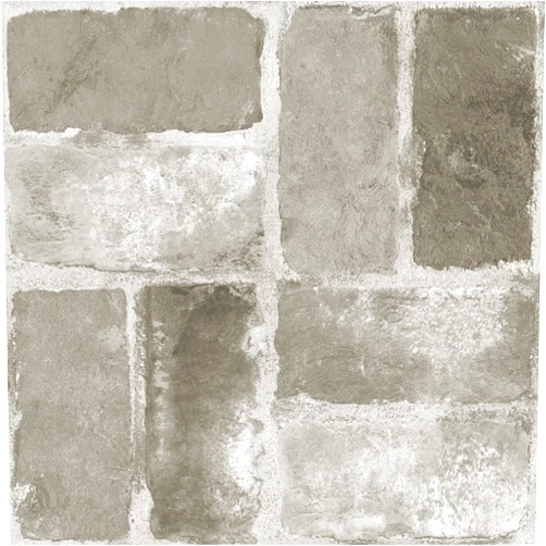 FloorPops Harvard Brick Grey Peel & Stick Floor Tiles