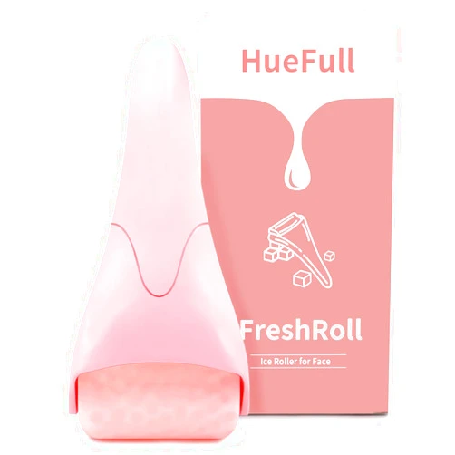 huefull Ice Roller for Face, Ice Face Roller & Eye Puffiness Relief, Skin Care Reduce Wrinkles, Face Massager Roller Gifts for Women, Self Care Gifts for Woman Man (Pink)