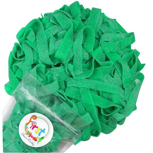 FirstChoiceCandy All Color Sour Gummy Belts (Green Apple, 1 LB)