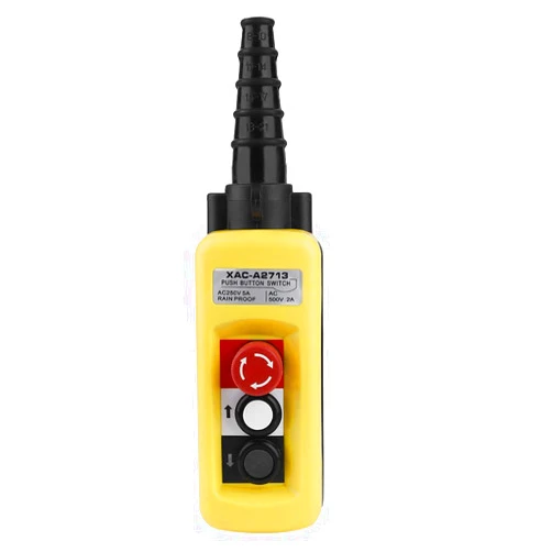 FTVOGUE Lifting Pendant Controller Crane Chain Hoist Push Button Switch with Emergency Stop