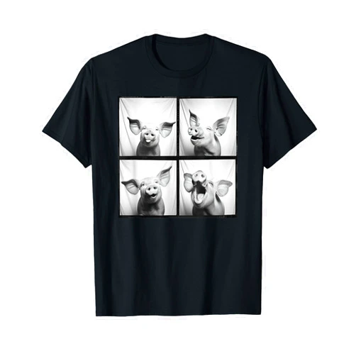 Piglet Farm Nature Photography Men Women Kids Happy Pig Face Portrait Hog Farmer Funny Farm Animal T-Shirt