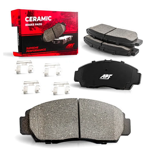 APF ALL PERFORMANCE FRICTION Front Brake Pads Compatible with Toyota Prius 2004-2009 | Ceramic Carbon Fiber | OEM Fitment | Low Noise | Dust Free | 10YR WTY | 4 Front Brake Pads