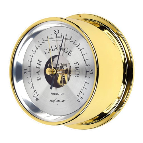 Maximum Weather Instruments Maximum Inc. Predictor Accurate Meteorological Grade Barometer – Brass case, Sailor Gift, Coastal Décor, Nautical Décor, Home Wall Decor