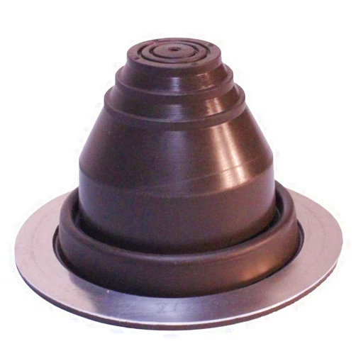 Flashers #1 Brown EPDM Flexible Roof Jack Pipe Boot Metal Roofing Pipe Flashing (Pipe OD 1/4