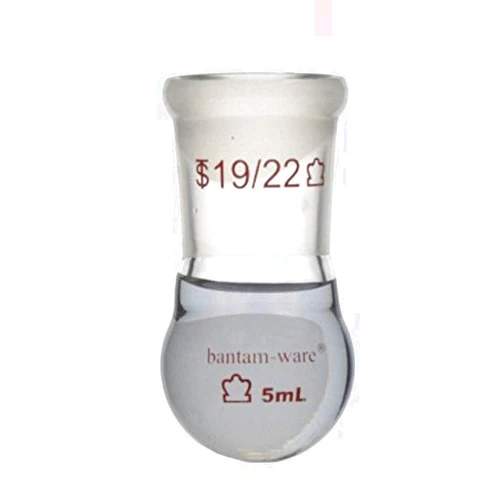 Kimble Chase KIMAX 294010-0005 Heavy Wall Round Bottom Flasks, Single 19/22 Standard Taper Neck, Borosilicate Glass, 5 ml