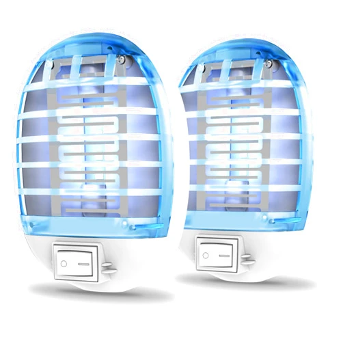 Forhimn Bug Zapper Indoor, Electronic Fly Trap Insect Killer, Mosquitoes Killer Mosquito Zapper with Blue Lights for Living Room, Home, Kitchen, Bedroom, Baby Room, Office(2 Packs)