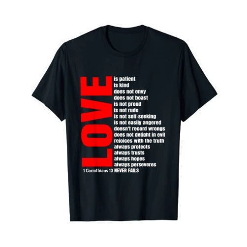 Love Is Patient Tees Love Is Patient 1 Corinthians 13 Bible Verse T Shirt