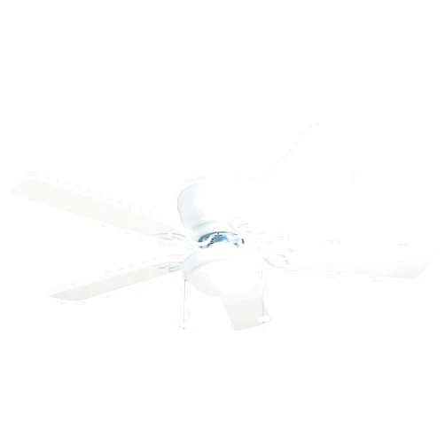 Prominence Home Benton Traditional 52 Inch Ceiling Fan with Light, LED Flush Mount Ceiling Fan, Indoor Fan with 5 Blades, White and Gray Oak Blade Finish Options, White (50852-01)