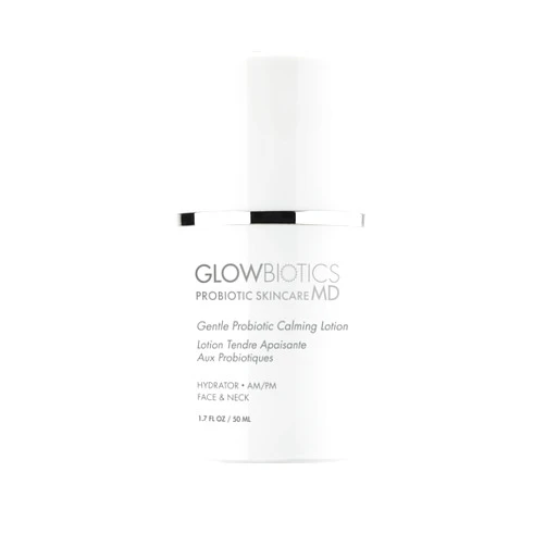 Glowbiotics Gentle Probiotic Calming Lotion: Lightweight Face Moisturizer, Non-Greasy Daily Hydration with Hyaluronic Acid, Vitamin E, and Shea Butter, for Women and Men
