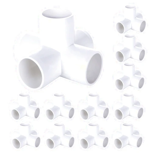 SENENQU 12Pack 5 Way PVC Fitting 1 Inch PVC Elbow PVC Pipe Connectors, Furniture Grade PVC Corner Fittings for DIY PVC Shelf, PVC Structures, PVC Greenhouse, PVC Frame, Fit for 1 inch SCH40 PVC Pipe, White