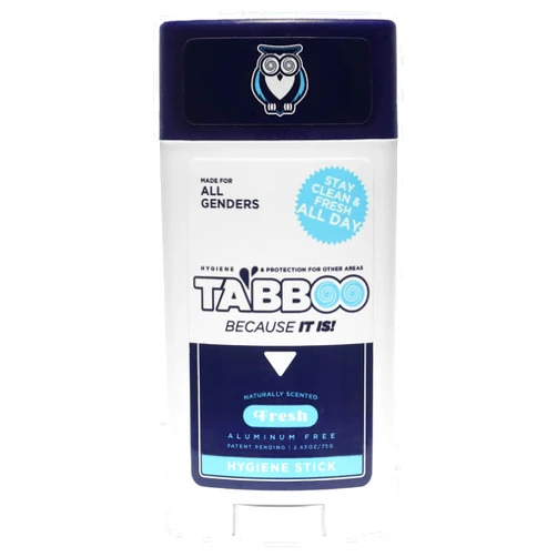 TABBOO Hygiene Stick | Deodorant for your Butt - Assists with Wiping - All Natural and Aluminum Free - Anti-Chafe - Protection for your Whole Body (Fresh)