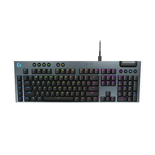 Logitech G915 X Low-Profile Wired Mechanical Gaming Keyboard, Double-Shot PBT Keycaps, Fully Programmable Keys, RGB Lighting, Aluminum Finish, GL Red Linear Switches - PC/Mac
