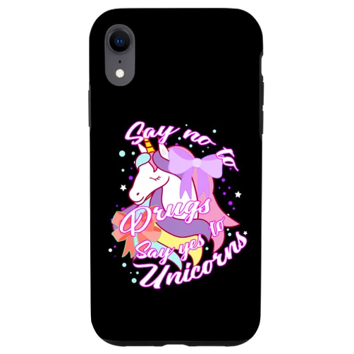 Red Ribbon Week by Elgd Tees Co. iPhone XR Red Ribbon Week Say No Drugs Say Yes to Unicorns Prevention Case
