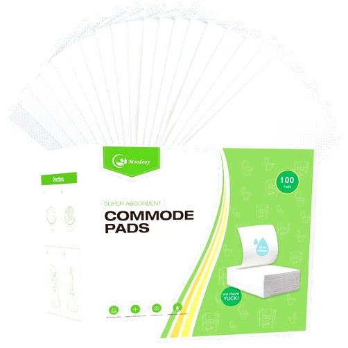 Moodooy Super Absorbent Bedpan Liners, Medical Grade 100 Count, Bedside Commode Pads, Absorbent Gel to Reduce Odor, for Bedside Commode Liners Disposable, Commode Chair, Portable Toilet Bags