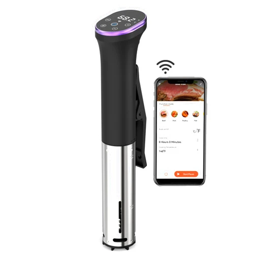 Hobsir hob Sous Vide Cooker, 1100W Sous Vide Machine with LED, Wifi App Control, Timer, Silence Stainless Steel Immersion Circulator Slow Cooking Machine Sous-vide Kit